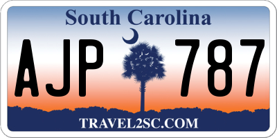 SC license plate AJP787