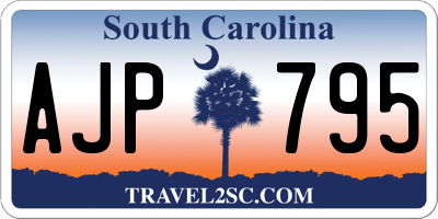 SC license plate AJP795