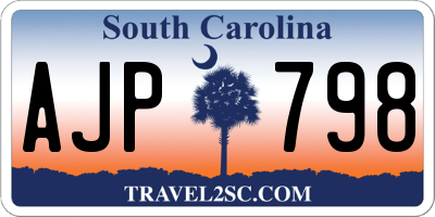 SC license plate AJP798