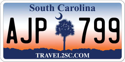 SC license plate AJP799