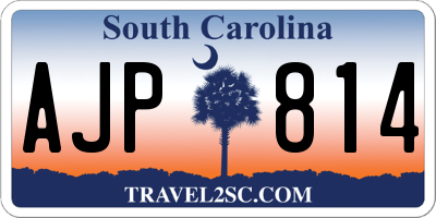 SC license plate AJP814