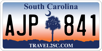 SC license plate AJP841