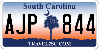 SC license plate AJP844