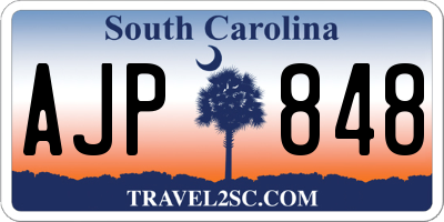 SC license plate AJP848