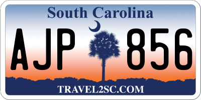 SC license plate AJP856
