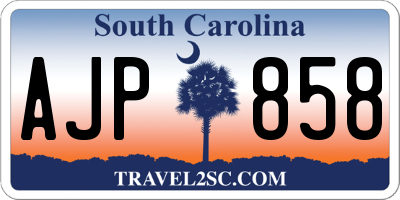 SC license plate AJP858