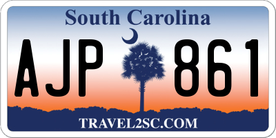 SC license plate AJP861