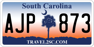 SC license plate AJP873