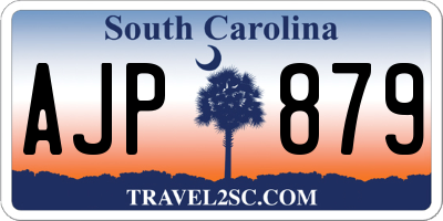SC license plate AJP879