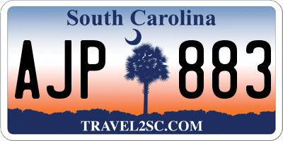 SC license plate AJP883