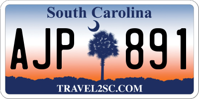 SC license plate AJP891