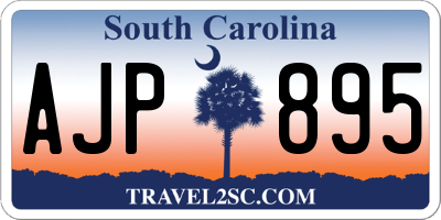 SC license plate AJP895