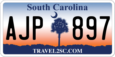 SC license plate AJP897