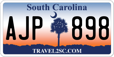 SC license plate AJP898