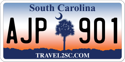 SC license plate AJP901