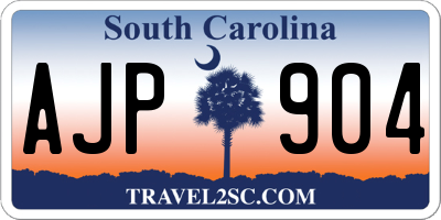 SC license plate AJP904