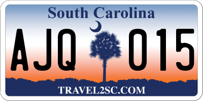 SC license plate AJQ015