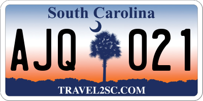 SC license plate AJQ021