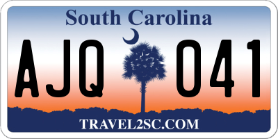 SC license plate AJQ041