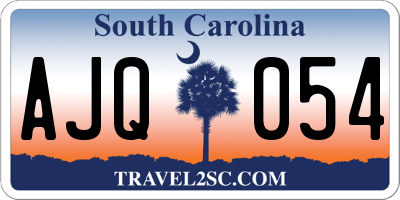 SC license plate AJQ054
