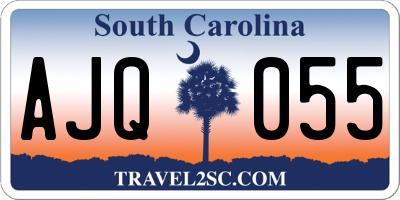 SC license plate AJQ055