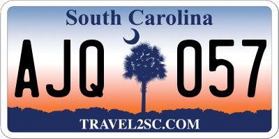 SC license plate AJQ057