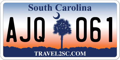 SC license plate AJQ061