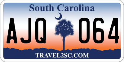 SC license plate AJQ064