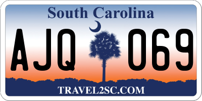 SC license plate AJQ069