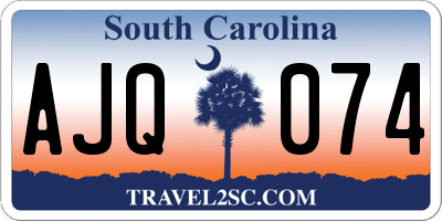 SC license plate AJQ074