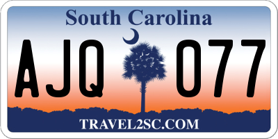 SC license plate AJQ077