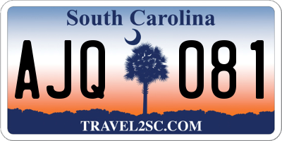 SC license plate AJQ081