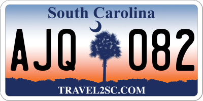 SC license plate AJQ082