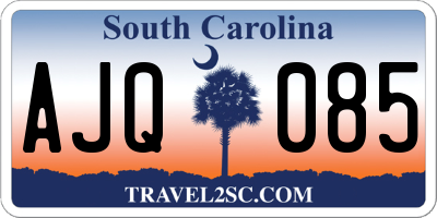 SC license plate AJQ085