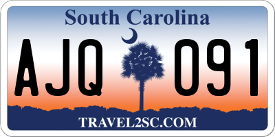 SC license plate AJQ091