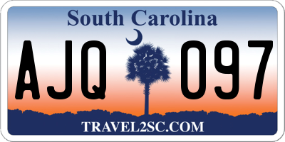SC license plate AJQ097