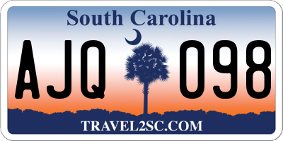 SC license plate AJQ098