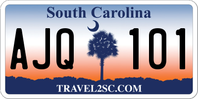 SC license plate AJQ101