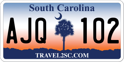 SC license plate AJQ102