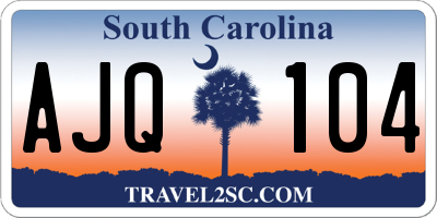 SC license plate AJQ104