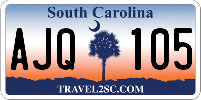 SC license plate AJQ105