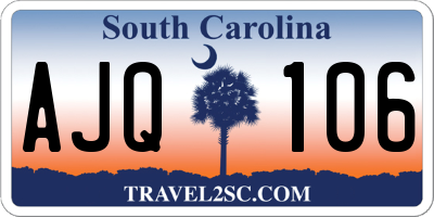 SC license plate AJQ106