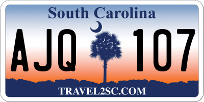 SC license plate AJQ107