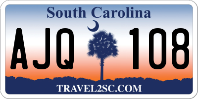 SC license plate AJQ108
