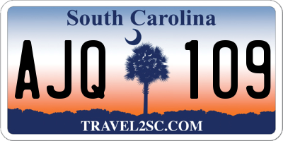 SC license plate AJQ109