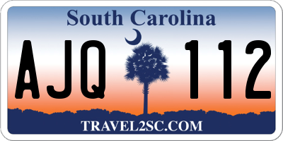 SC license plate AJQ112