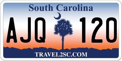 SC license plate AJQ120
