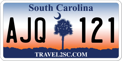 SC license plate AJQ121