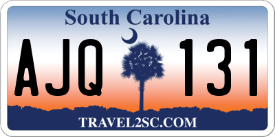 SC license plate AJQ131