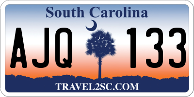 SC license plate AJQ133